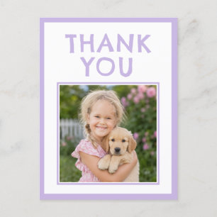 Simple Birthday Thank you Kids Photo Postcard
