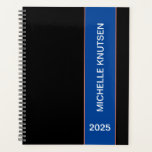 Simple Black and Blue Personalized  Planner 2025<br><div class="desc">Simple Black and Blue Personalized Planner 2025</div>
