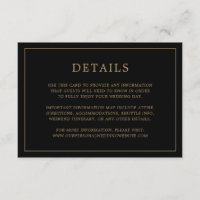 Simple Black and Gold Monogram Elegant Wedding