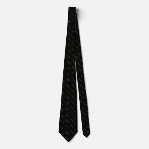 Simple Black and Gold Triangles Diagonal Pattern Tie