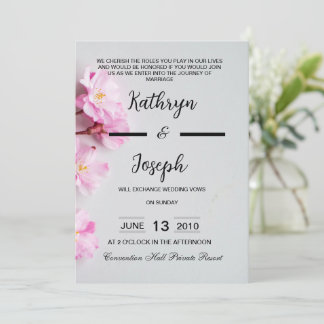 Simple Black and Grey Minimalist Wedding Invitation