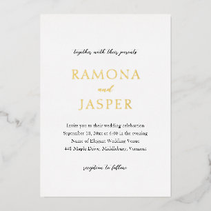 Simple Black and White Bold Modern Wedding