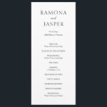 Simple Black and White Bold Modern Wedding Program<br><div class="desc">Elegant wedding program featuring a simple and minimal design. A classic layout with your names in large lettering for a modern twist to this traditional style. This black and white design may be modified to any colour you choose in the design editing tool. A wedding program that is perfect for...</div>