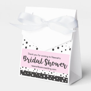 Simple Black and White, Bridal Shower Favor Box