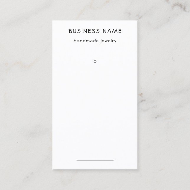 Simple Black and White Earring Price Tag  (Front)