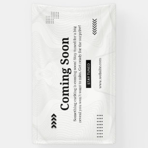 Simple Black and White Elegant Coming Soon Event  Banner