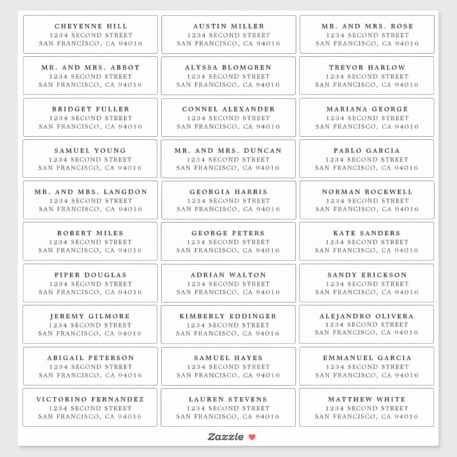 Simple Black and White Elegant Wedding (Sheet)