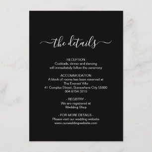 Simple Black and White Enclosure Card