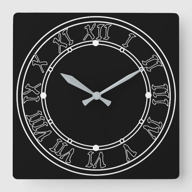 Simple, Black and white , Fashionable Wall Clock (Front)