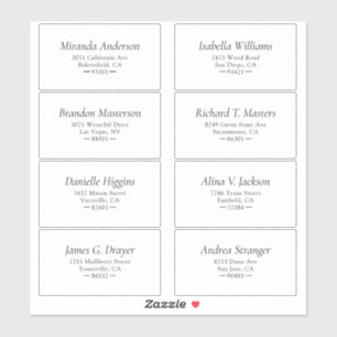 Simple Black and White Guest Address Label