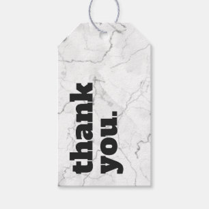 Simple Black and White Marble Price Hang Tags