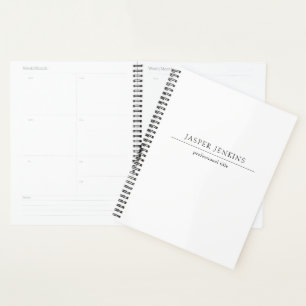 Simple Black and White Minimal Modern Planner