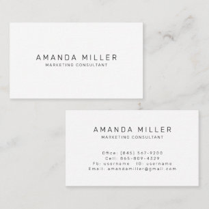 Simple Black and White Modern  Business Card