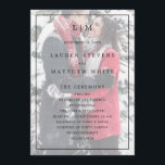 Simple Black and White Monogram Elegant Wedding Program<br><div class="desc">Simple photo wedding program featuring a modern yet elegant design with your monogram and wedding details over a faux vellum overlay. The front has your order of ceremony and the back has your wedding party and thank you message. A chic and stylish design that is great for a minimalist couple...</div>