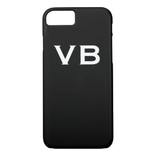 Simple Black and White Monogram Initials Case-Mate iPhone Case
