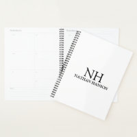 Simple Black and White Monogram Modern