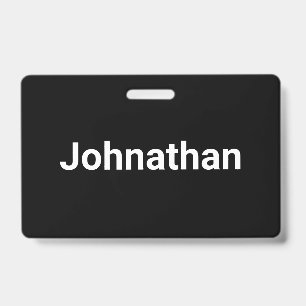 Simple Black and White Name Template Badge