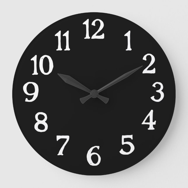 Simple Black and White Normal Clock (Front)