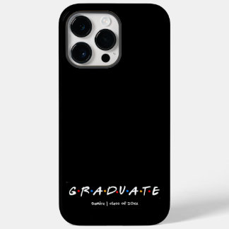 Simple Black and White Personalized Gradute Case-Mate iPhone 14 Pro Max Case
