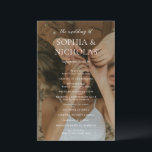 Simple Black and White Photo Wedding Program<br><div class="desc">Modern wedding program featuring a simple yet elegant design.</div>