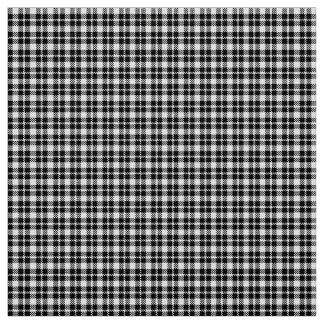 Simple black and white plaid gingham pattern fabric