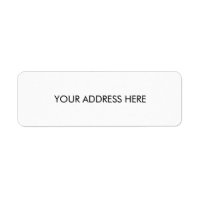 Simple Black and White Return Label