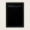 Simple black and white script earring display card
