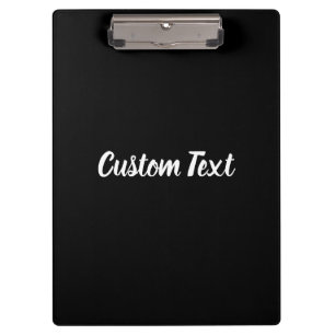 Simple Black and White Script Text Template Clipboard