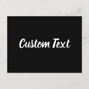 Simple Black and White Script Text Template Postcard