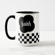 Simple black and white scripture Two-Tone mug 