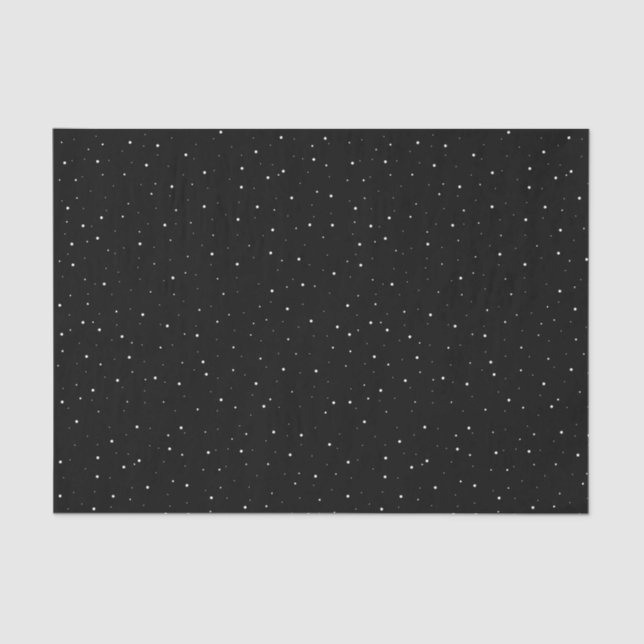 Simple Black and White Snowflakes Pattern Tissue Paper (Front)