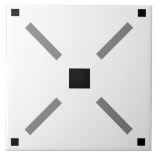Simple black and white squares  tile