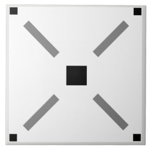 Simple black and white squares  tile