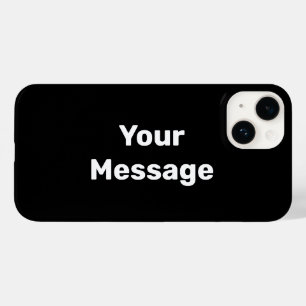 Simple Black and White Text Template Case-Mate iPhone 14 Case