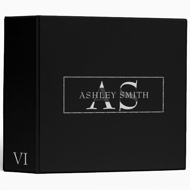 Simple Black Background Binder (Front/Spine)