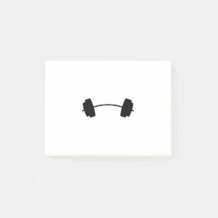 Simple Black Barbell Post-it Notes