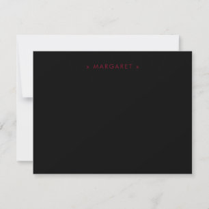 Simple Black Burgundy Card