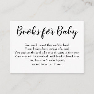 Simple Black Calligraphy Book Request Insert