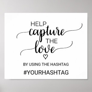 Simple Black Calligraphy Capture The Love Sign