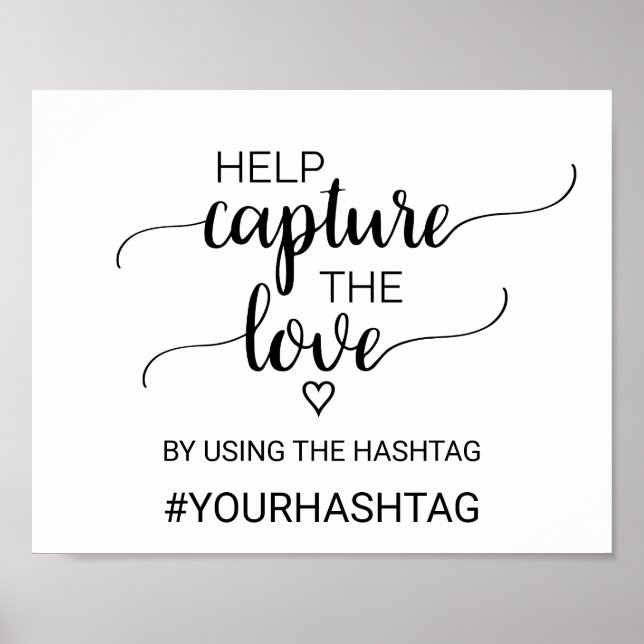 Simple Black Calligraphy Capture The Love Sign (Front)