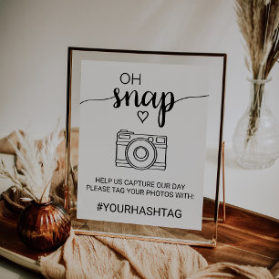 Simple Black Calligraphy Oh Snap Sign