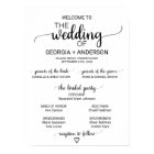 Simple Black Calligraphy Wedding Program
