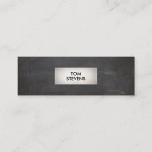 Simple Black Chalkboard Cool Modern Music DJ Mini Business Card