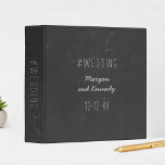 Simple Black Chalkboard Wedding Album Ring Binder<br><div class="desc">A faux chalkboard wedding binder with space for your names and wedding hashtag. Handy for all organized brides. All fabulously faux and a printed effect - the chalk won't rub off!</div>