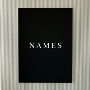 Simple Black Custom Add Your Name Elegant Acrylic Print