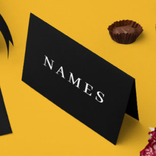 Simple Black Custom Add Your Name Elegant Appointment Card