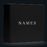 Simple Black Custom Add Your Name Elegant Binder<br><div class="desc">Simple Black Custom Add Your Name Elegant Design for Anyone.</div>