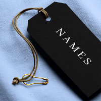 Simple Black Custom Add Your Name Elegant