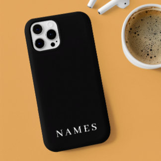 Simple Black Custom Add Your Name Elegant iPhone 11Pro Case