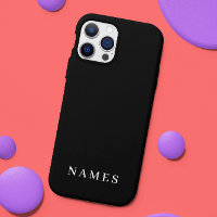 Simple Black Custom Add Your Name Elegant